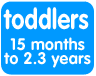 toddlers - 15 months to 2.3 years